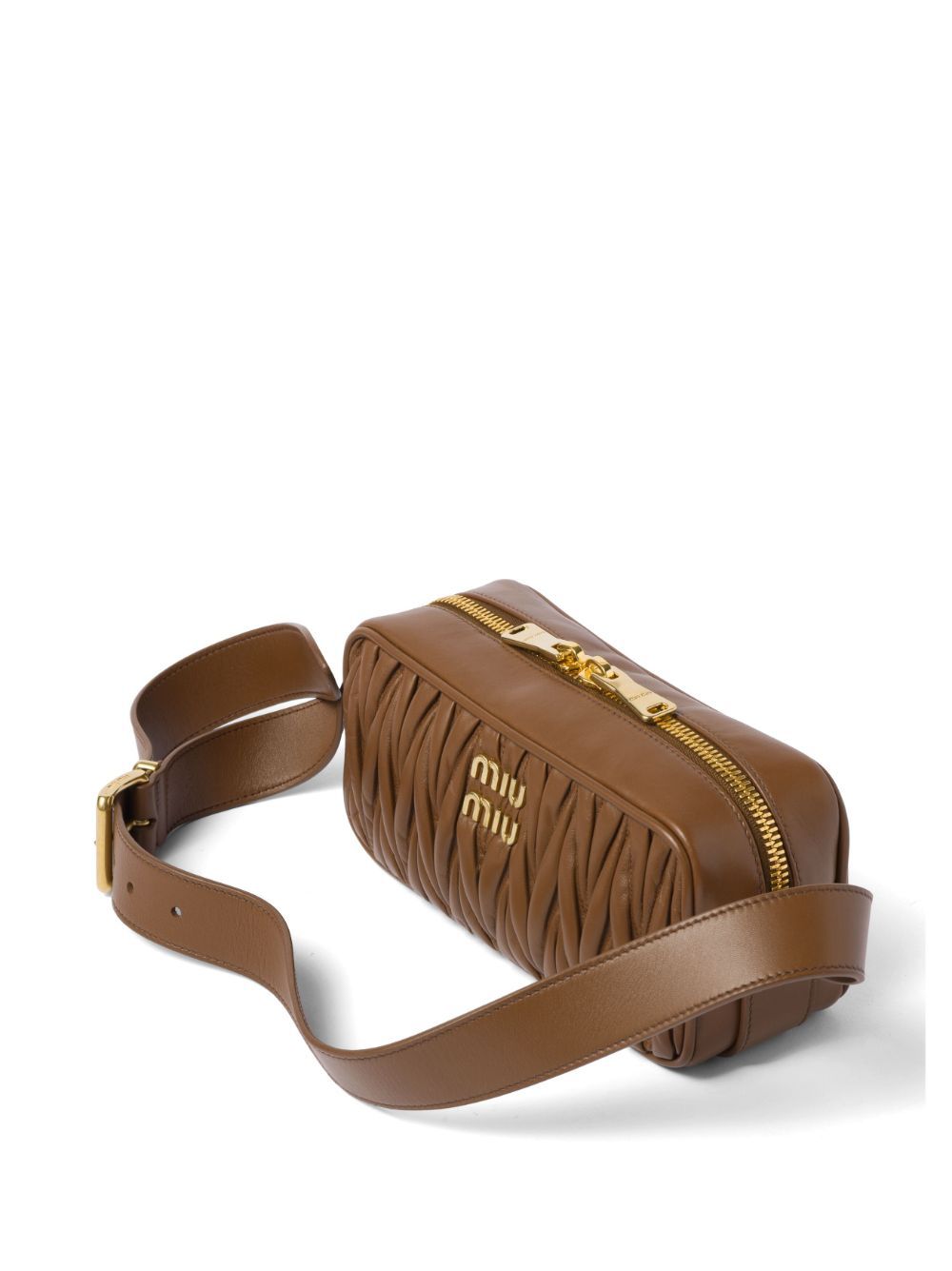 MIU MIU Caramel Braided Mini Crossbody Bag