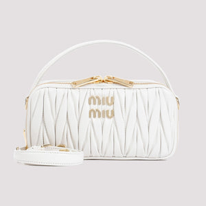 MIU MIU Arcadie Mini Matelassé Leather Handbag - 19x9.5x6.5 cm