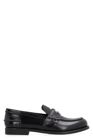 MIU MIU Elegant Calf Leather Loafers