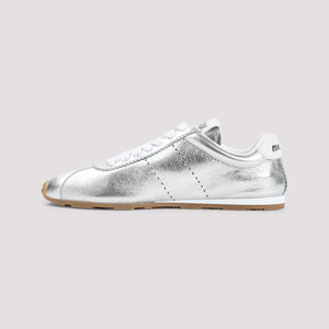 MIU MIU Women's 100% Leather Sleek Sneakers