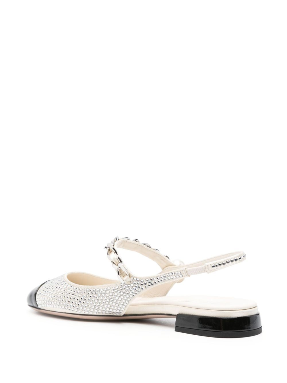 MIU MIU Rhinestone-Embellished Ballerina Flats for Women