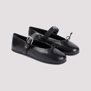 MIU MIU 100% Leather Ballerinas for Women