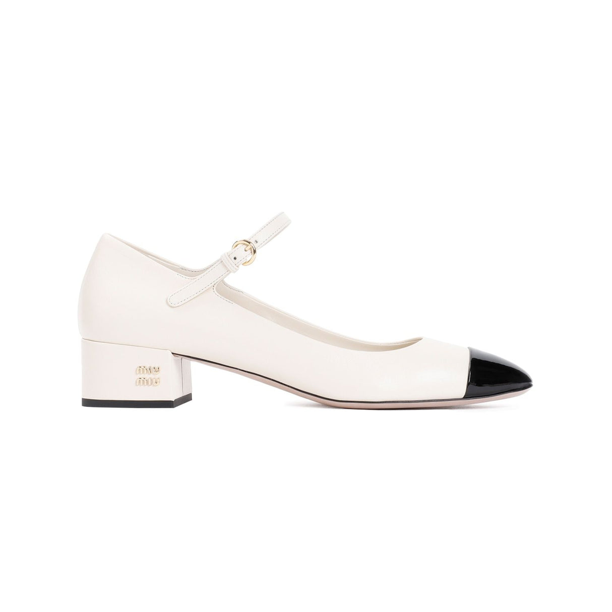 MIU MIU Elegant Nude Leather Mini Pumps with 1.38-inch Heel