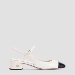 MIU MIU Elegant Ivory Goat Leather Pumps