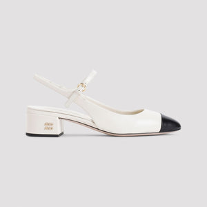 MIU MIU Elegant Ivory Goat Leather Pumps