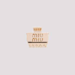 MIU MIU Elegant Mini Brass Hair Clip