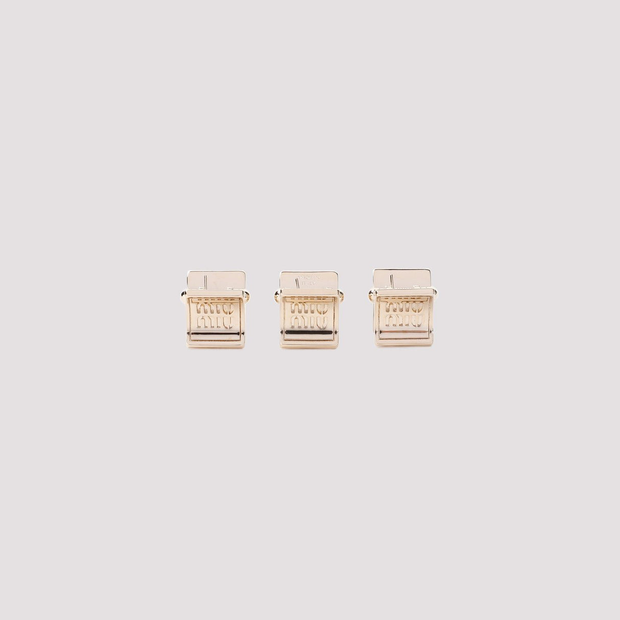 MIU MIU Elegant Mini Brass Hair Clip