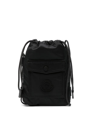 Túi đeo chéo dây đen bằng nylon cho nam giới - Bộ sưu tập SS24