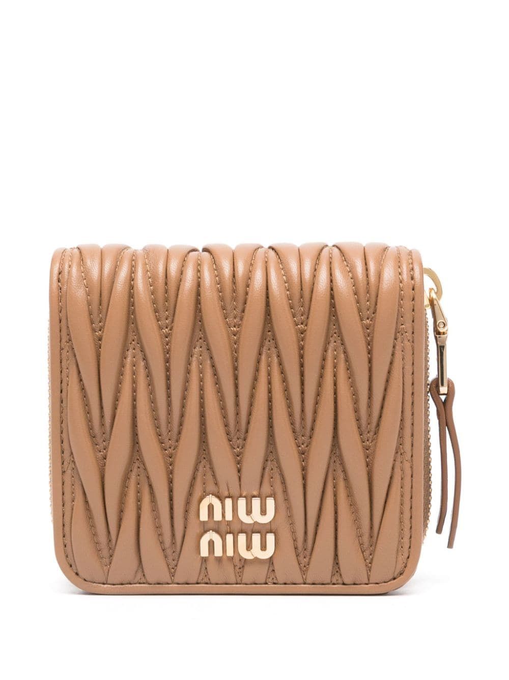 MIU MIU Mini Braided-Zip Wallet