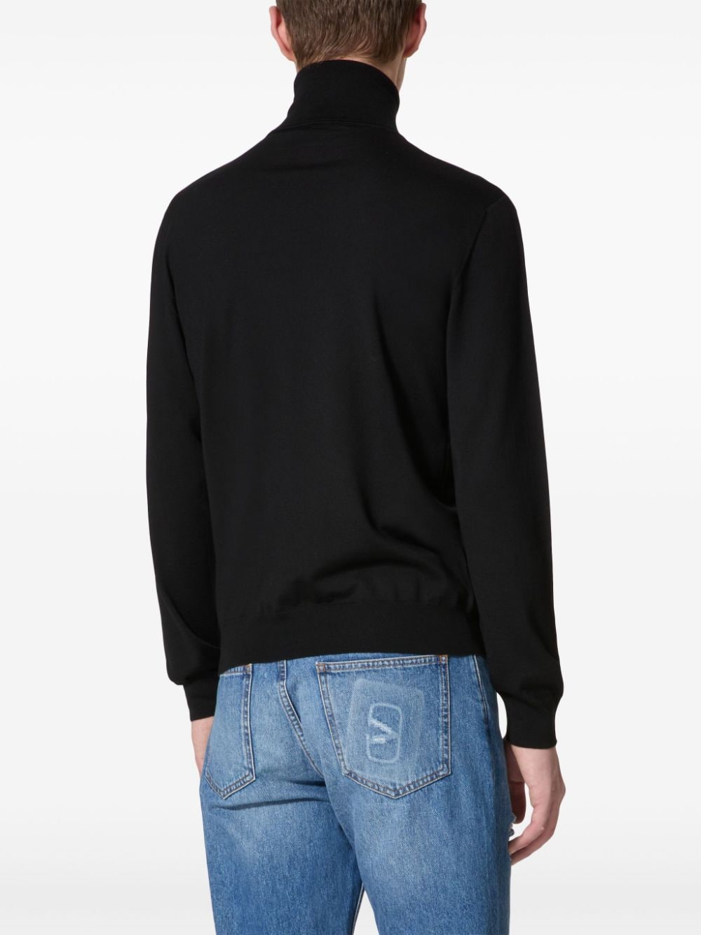 VALENTINO Luxury Black Wool Sweater - VLogo Signature