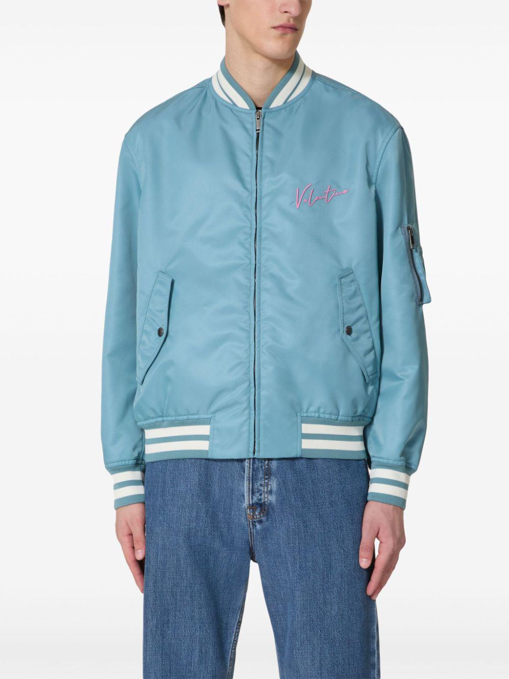 VALENTINO GARAVANI Men's Regular Fit Nylon Bomber Jacket