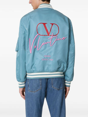 VALENTINO Signature VLogo Print Bommer Jacket