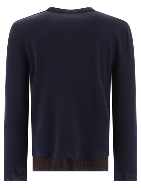 VALENTINO Modern Wool Sweater with Distinctive Logo Detail