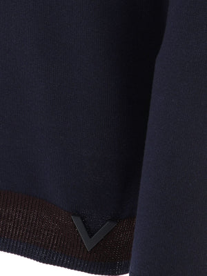 VALENTINO Modern Wool Sweater with Distinctive Logo Detail