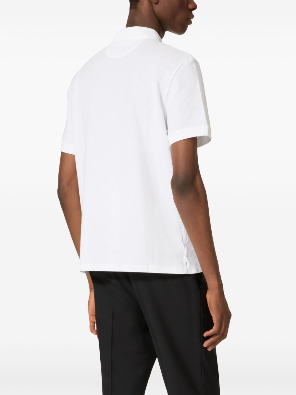 VALENTINO Signature VLOGO White Polo Shirt