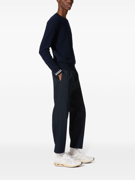 VALENTINO Navy Cotton Trousers
