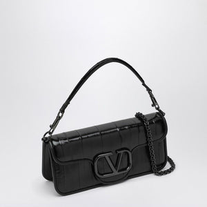 VALENTINO GARAVANI Mini Black Patent Leather Shoulder Handbag