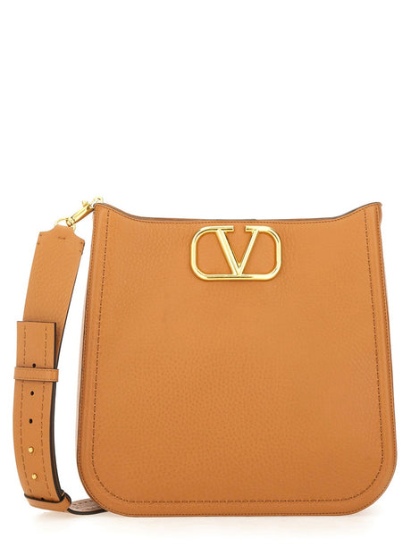 VALENTINO GARAVANI Mini Leather Shoulder Handbag with V Logo