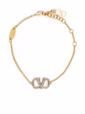 VALENTINO Glam Signature Strass Mini Bracelet