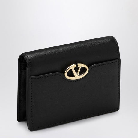 VALENTINO GARAVANI Mini Black Calfskin Leather Wallet - The Bold Edition