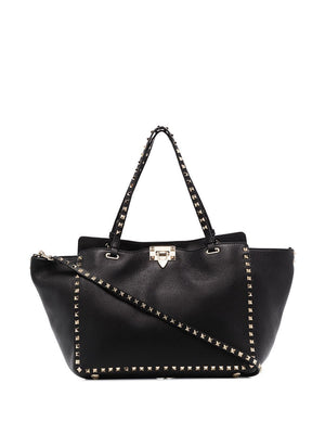 VALENTINO Medium Rockstud Leather Tote