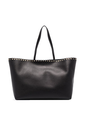 VALENTINO Rockstud Noir Leather Tote