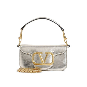 VALENTINO GARAVANI Mini Metallic Leather Shoulder Handbag