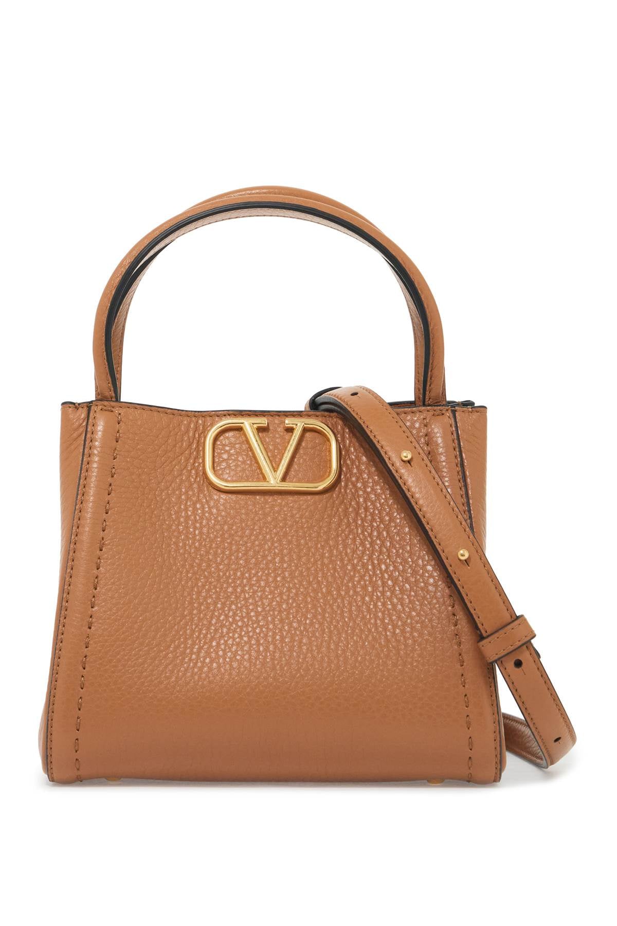 VALENTINO GARAVANI AllTime Classic Hammered Leather Tote with VLogo