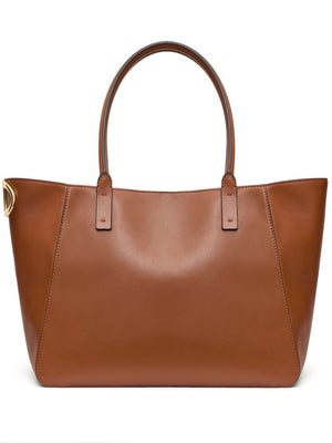 VALENTINO Elegant Mini Tobacco Leather Tote