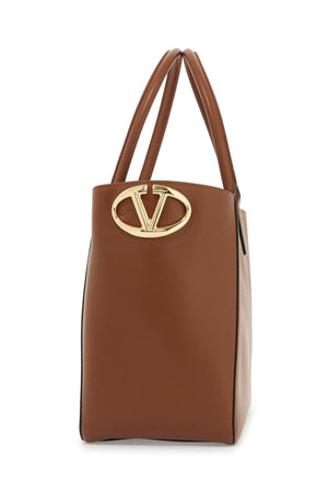 VALENTINO Elegant Mini Tobacco Leather Tote