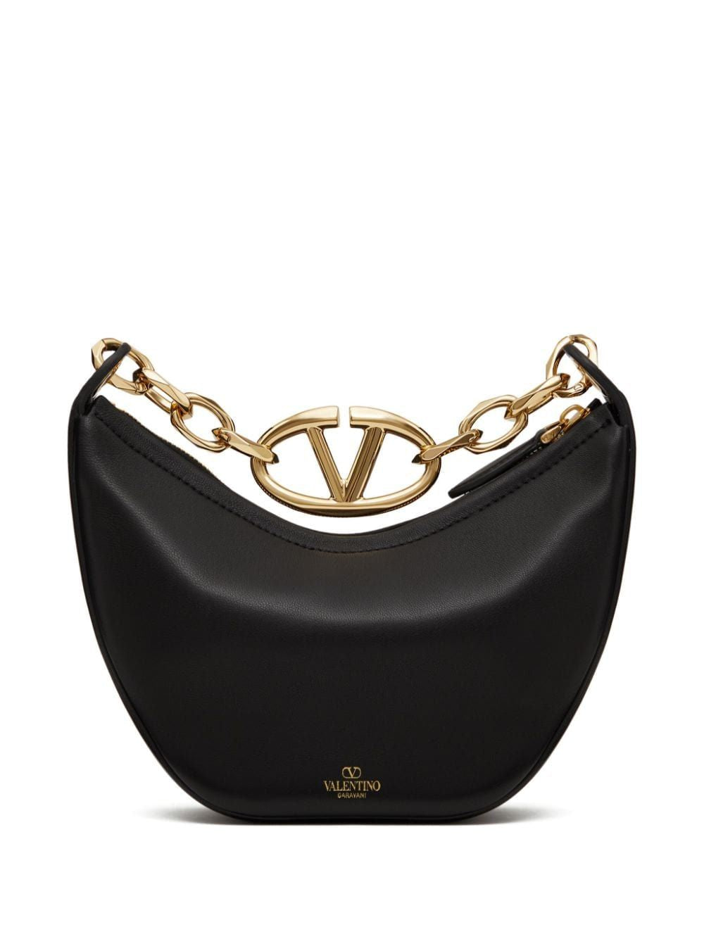 VALENTINO Mini Half Moon Zip Logo Handbag