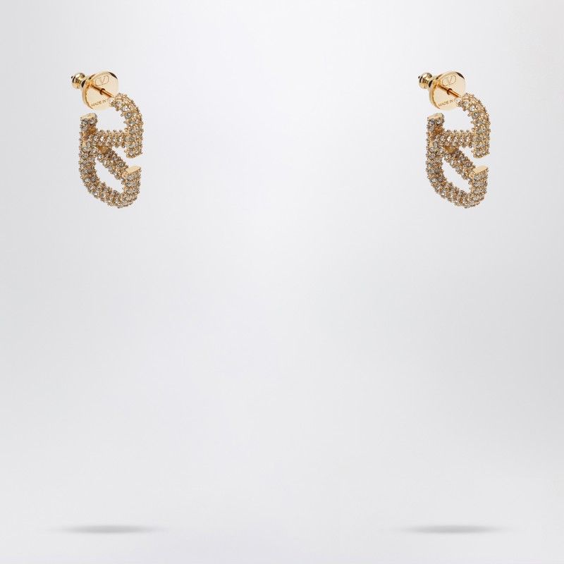 VALENTINO GARAVANI Crystal VLogo Drop Earrings