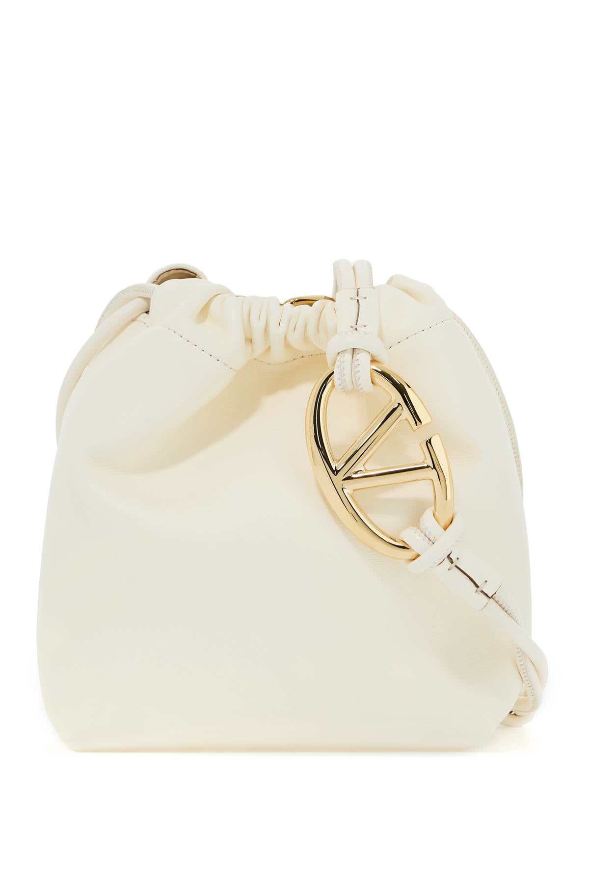 VALENTINO GARAVANI Mini Vlogo Bucket Handbag with Pouf