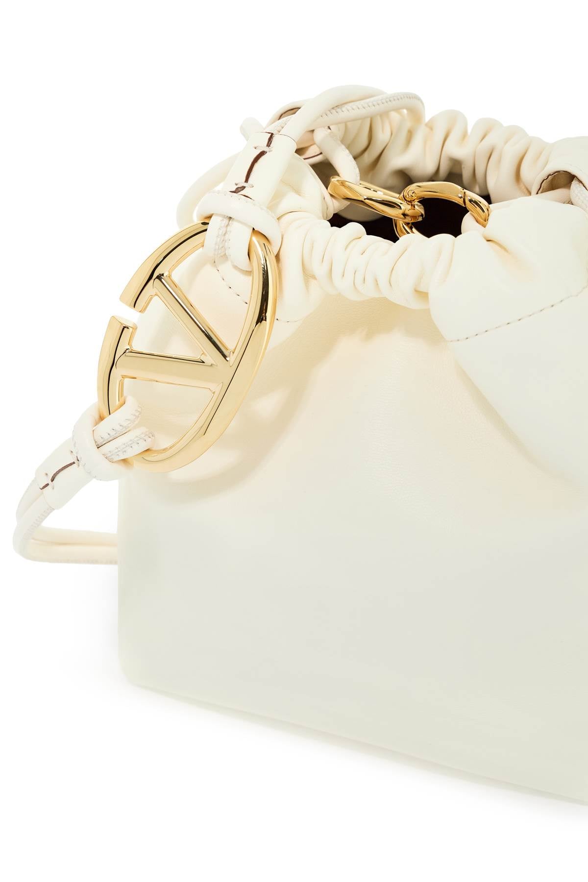 VALENTINO GARAVANI Mini Vlogo Bucket Handbag with Pouf