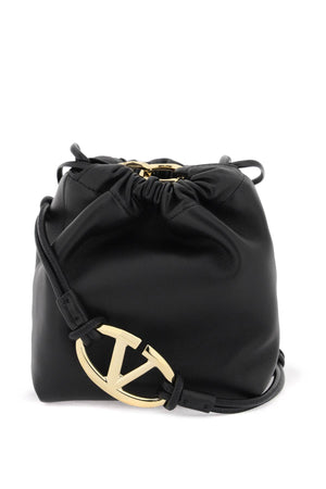 VALENTINO GARAVANI Mini Vlogo Bucket Handbag with Pouf