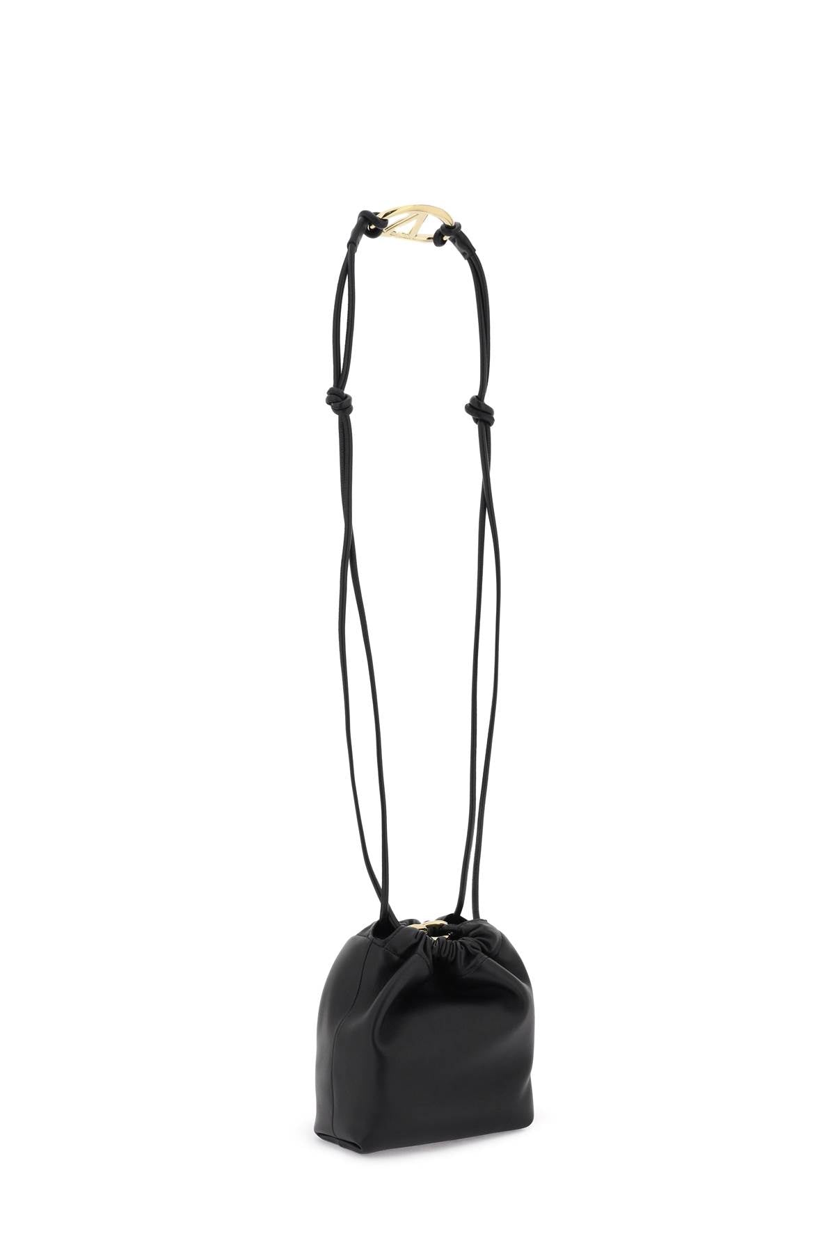 VALENTINO GARAVANI Mini Vlogo Bucket Handbag with Pouf