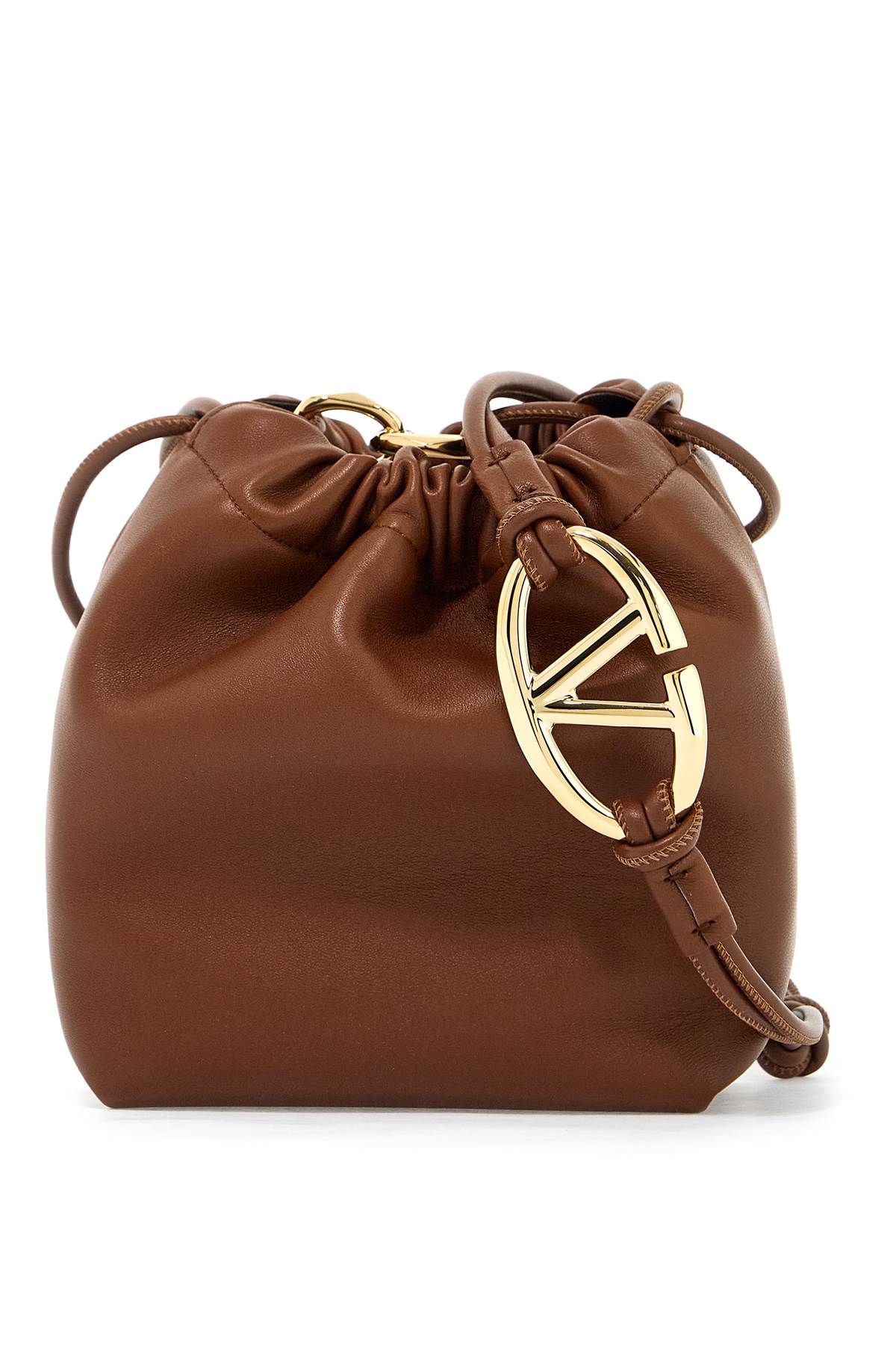 VALENTINO GARAVANI Mini Vlogo Bucket Handbag with Pouf