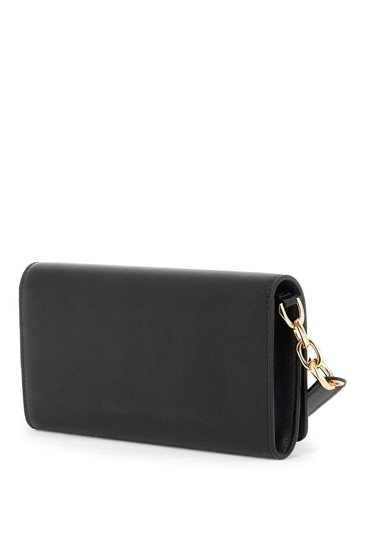 VALENTINO Mini Black Pouch with Golden Logo