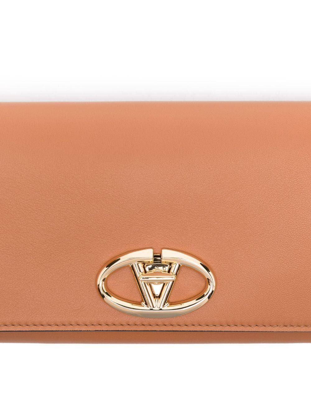 VALENTINO Elegant Almond Beige Mini Wallet with Strap