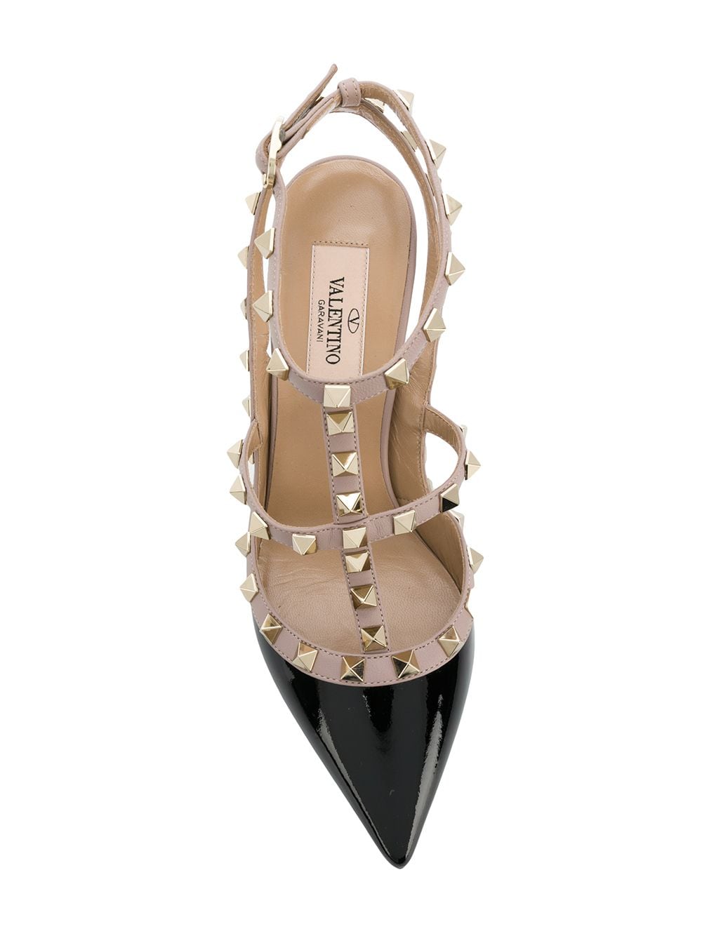 VALENTINO GARAVANI Rockstud Pointed-Toe Leather Pumps