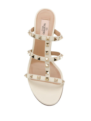 VALENTINO GARAVANI Elegant Ivory Studded Leather Sandals