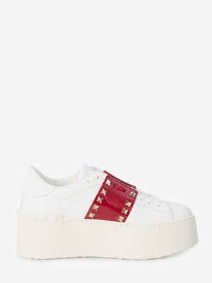 VALENTINO GARAVANI Elevated Flatform Studded Sneakers - 5.7cm Sole