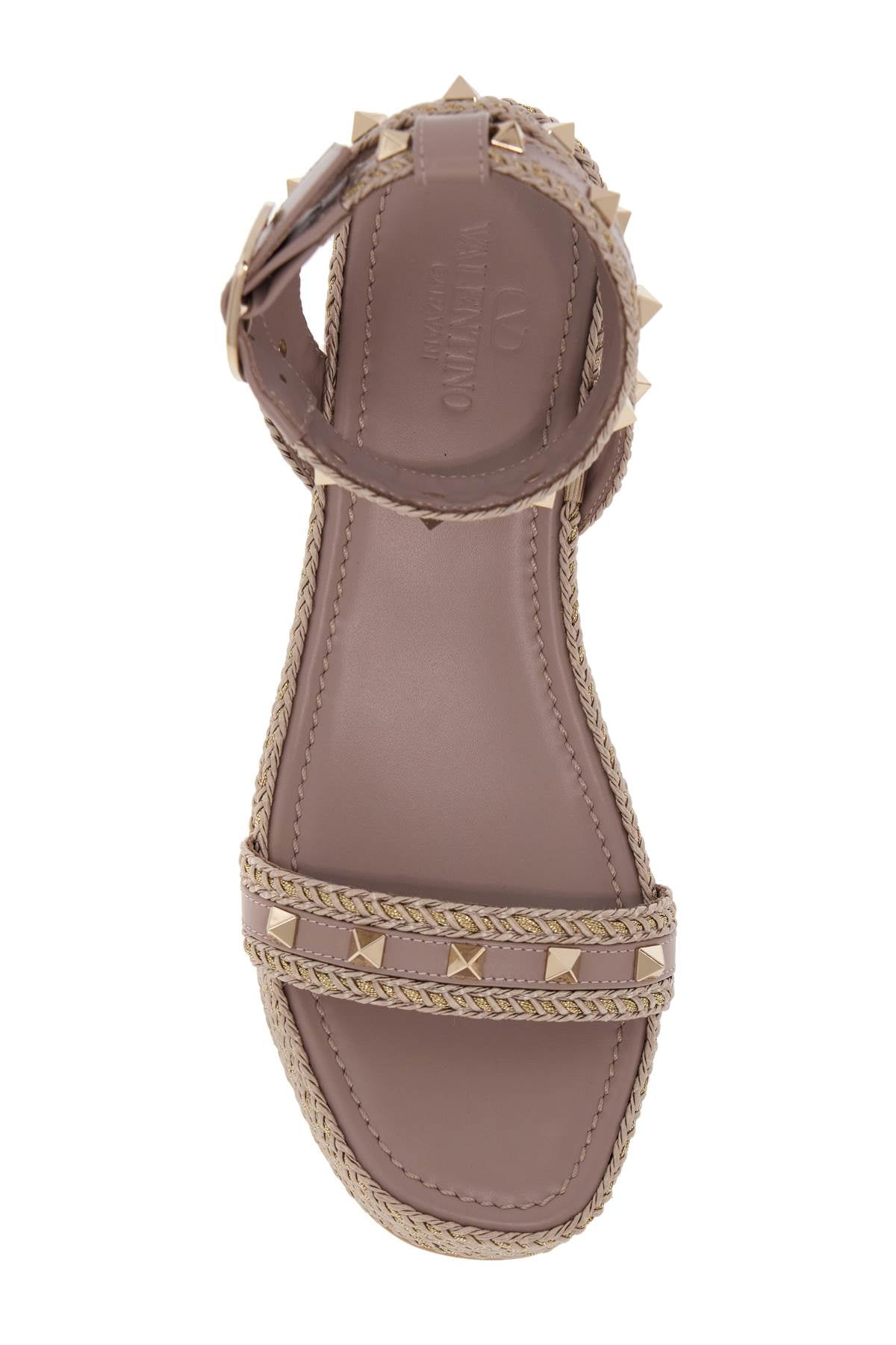 VALENTINO GARAVANI Flatform Espadrille Sandals with Rockstud Details