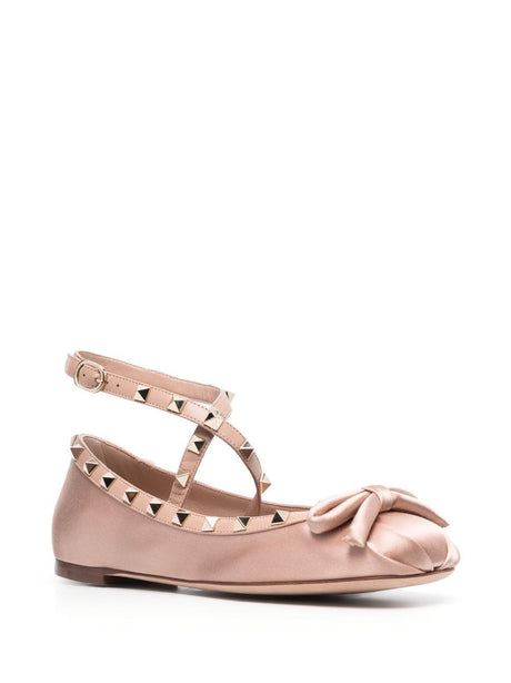 VALENTINO Elegant Pink Ballerina Shoes for Women - Fall/Winter Collection 2024