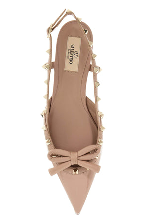 VALENTINO GARAVANI Rockstud Bow Slingback Ballerinas