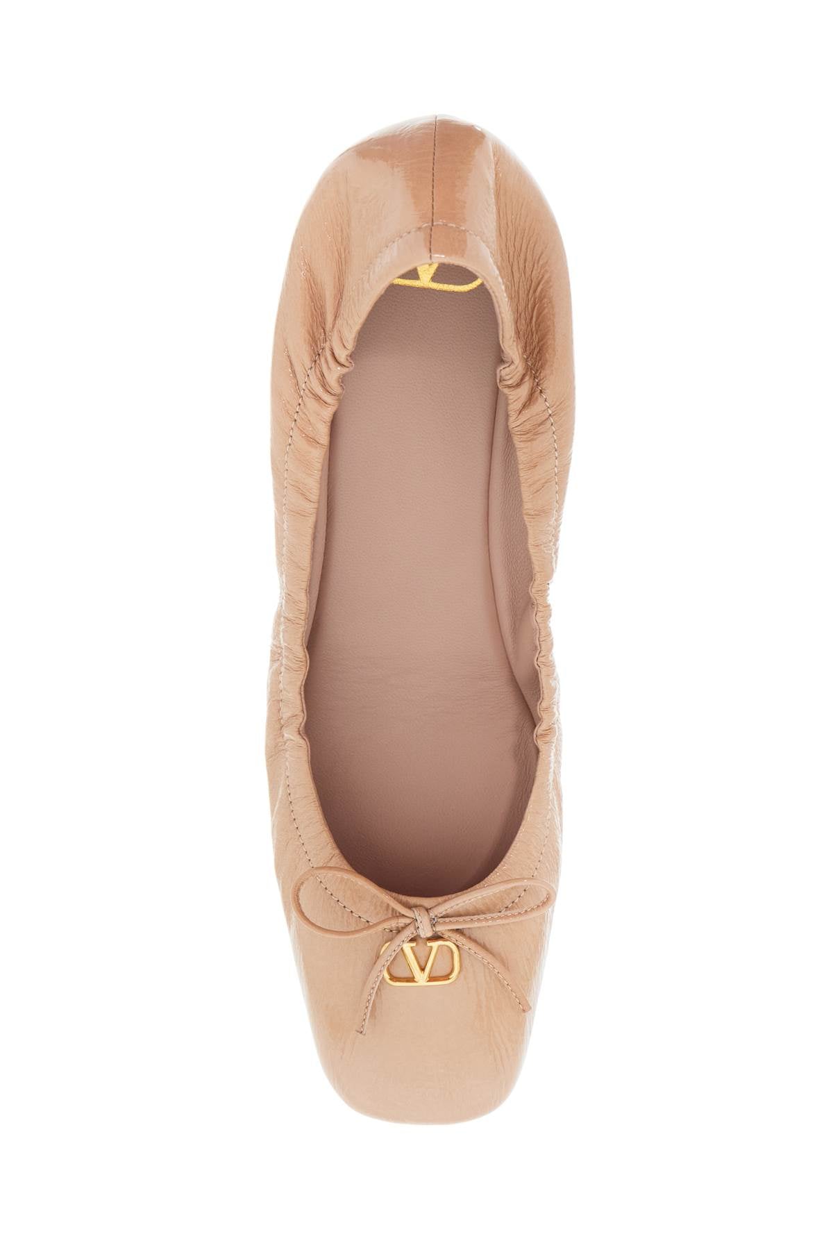 VALENTINO GARAVANI Signature Patent Leather Ballerina Flats