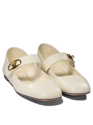 VALENTINO Elegant Mary-Jane Ballet Flats with VLogo Closure