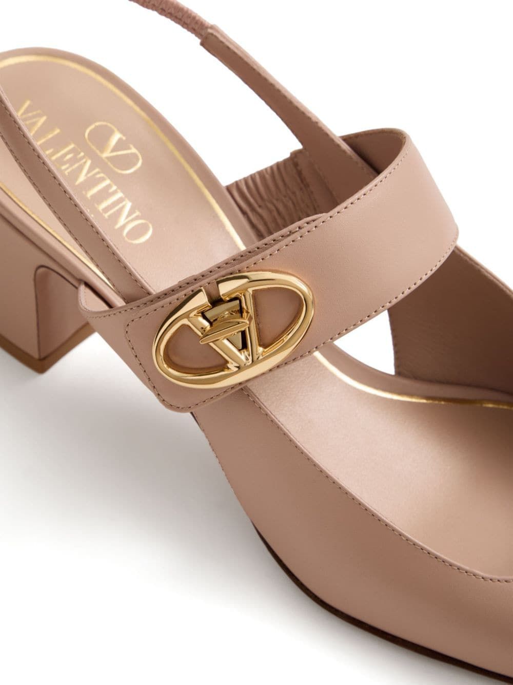 VALENTINO Chic Beige Rose Slingback Pumps 60mm