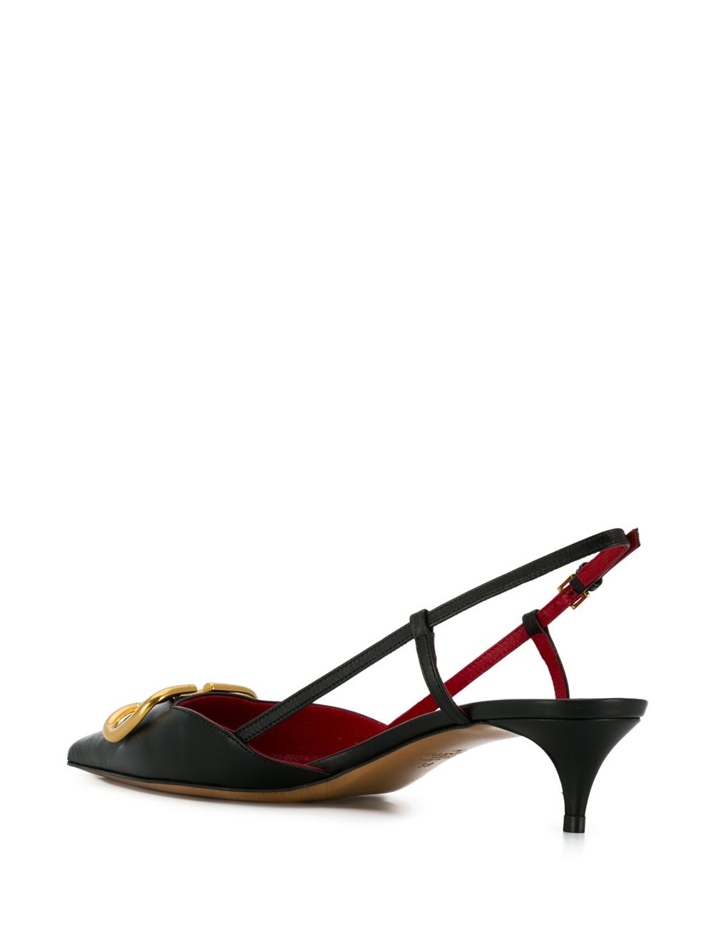 VALENTINO GARAVANI Signature VLOGO Leather Pumps with Back Strap