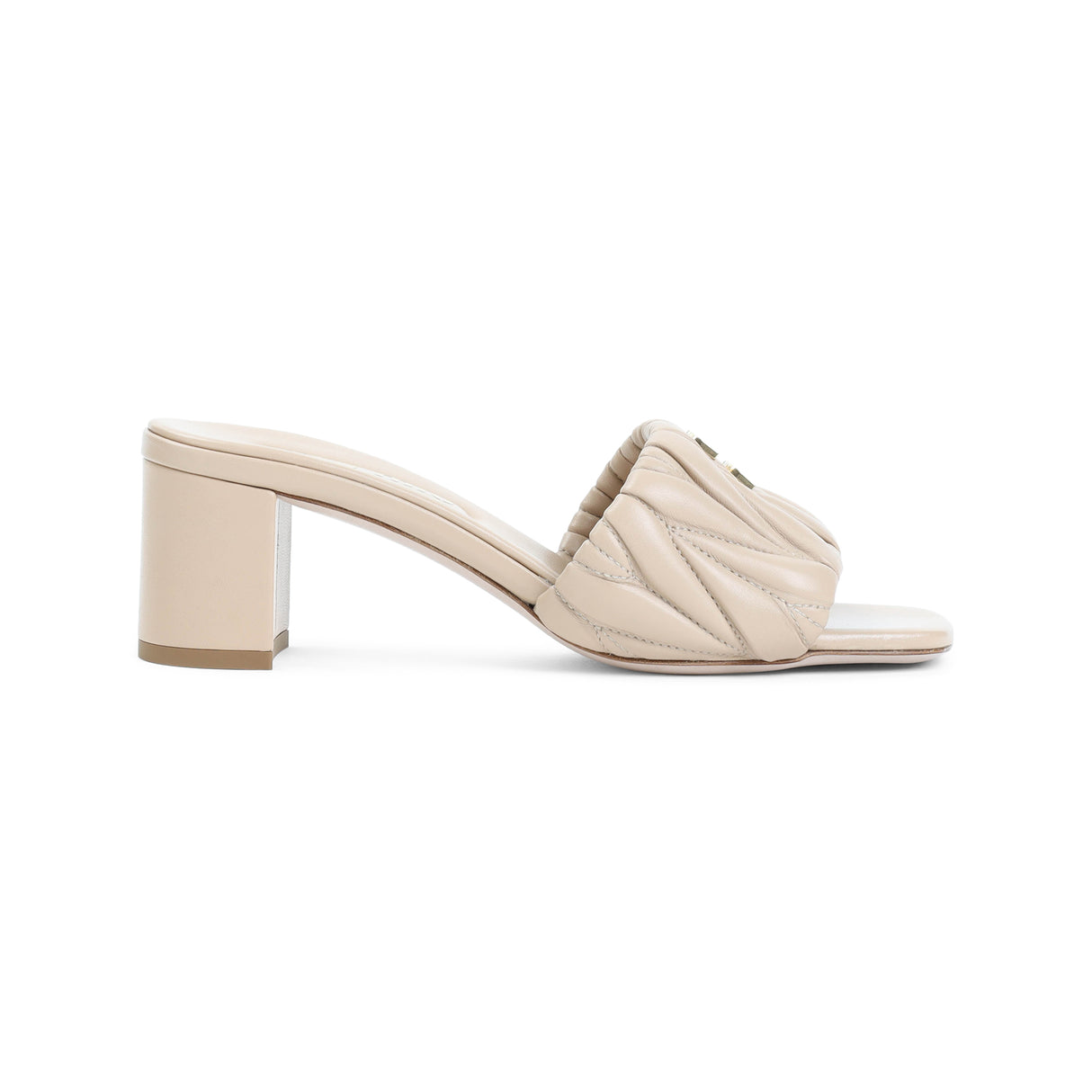 MIU MIU High Heel Leather Sandals - 6.5cm